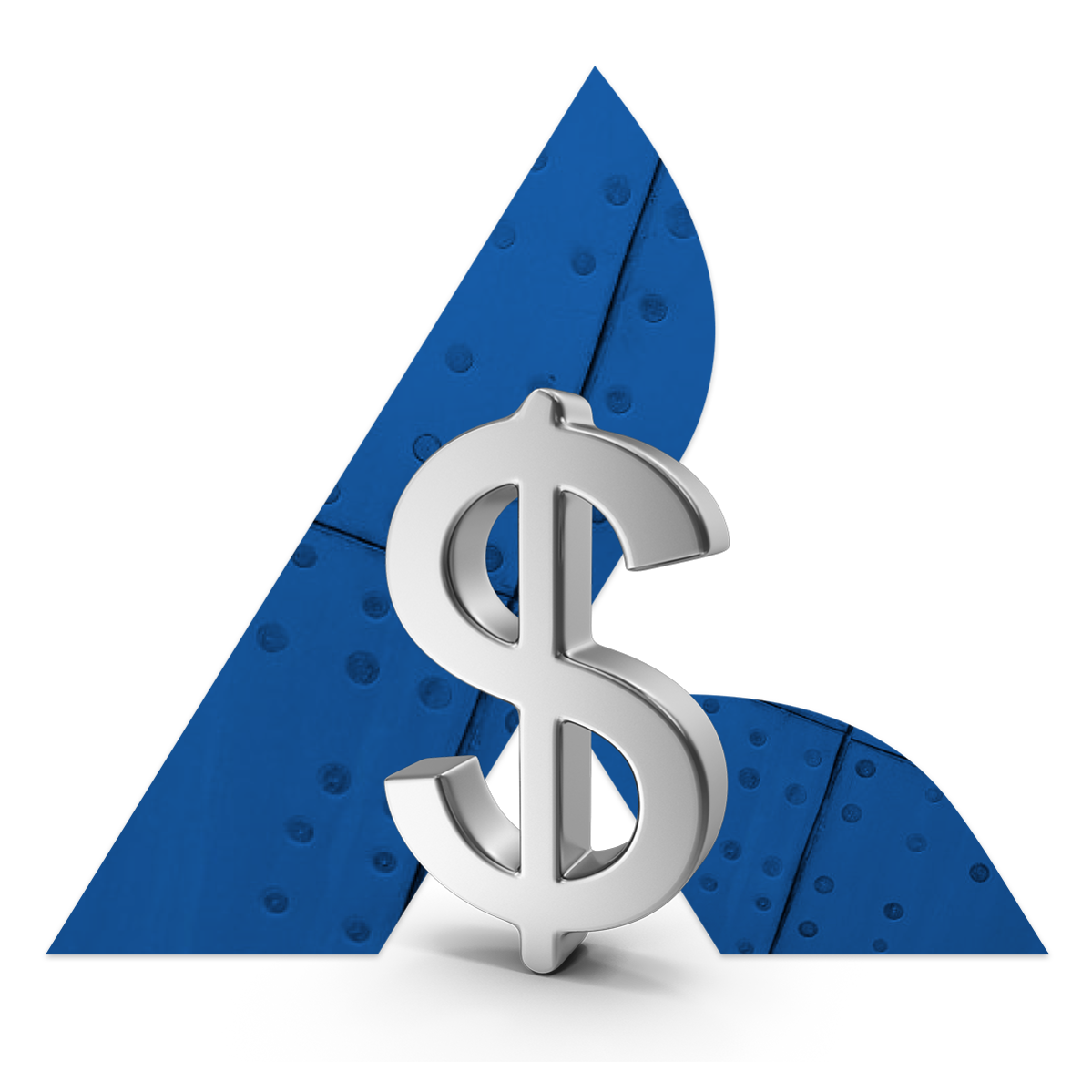 Dollar Sign with Rivet Background